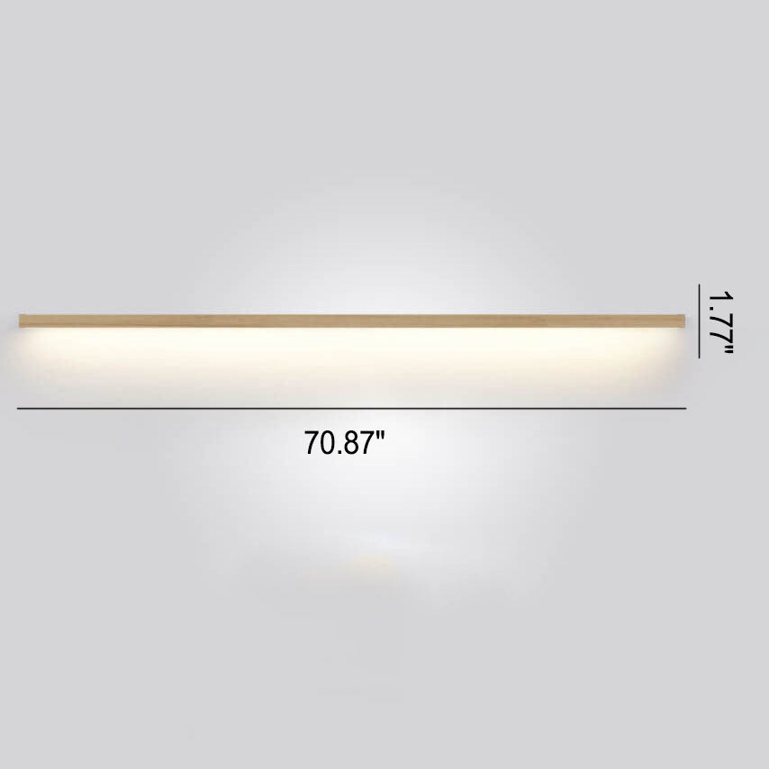 Natural Wooden Japanese LED Wall Lamp