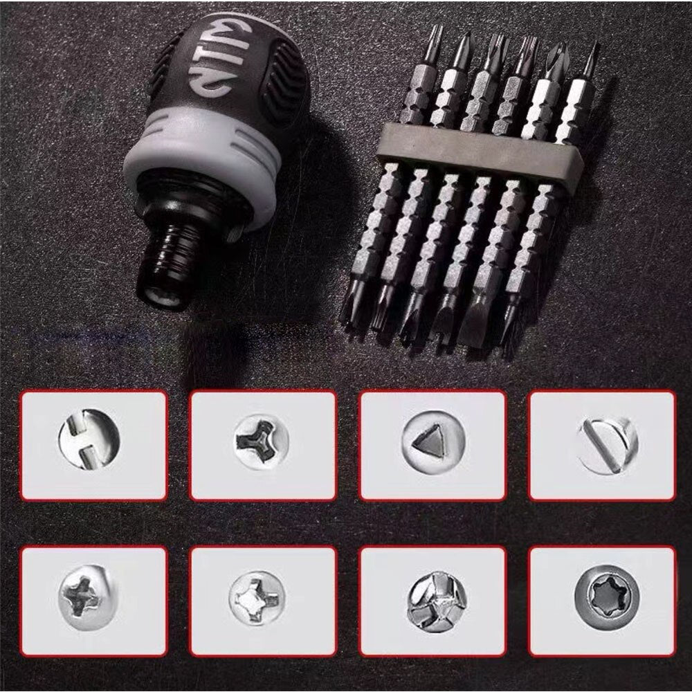 Essential 10pc Ratchet Screwdriver Tool Kit