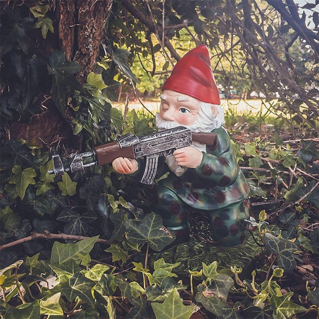 Tough Army Yard Gnome