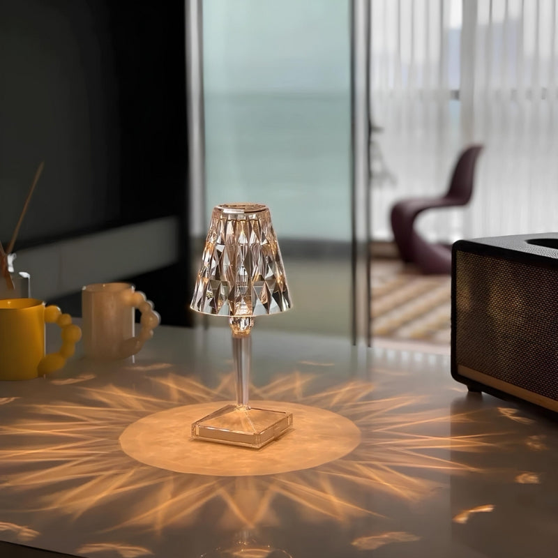 Stylish Glass Table Lamp with Touch Dimmer
