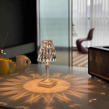 Stylish Glass Table Lamp with Touch Dimmer