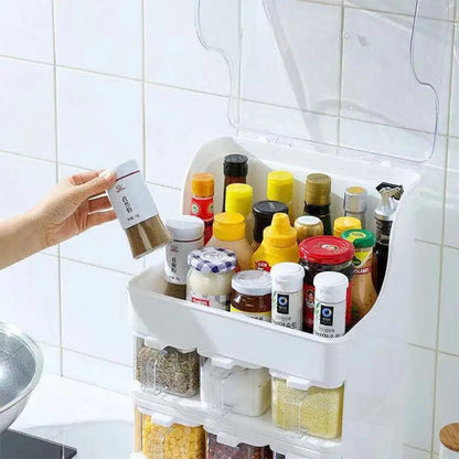 Space Saving Double Tier Spice Storage Rack