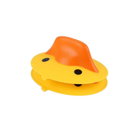 Bright Yellow Quacking Duck Oven Mitts