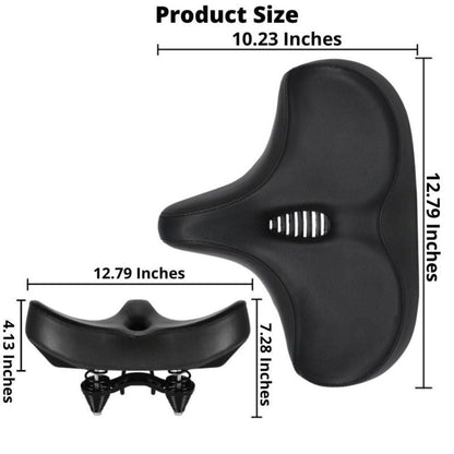 Big Bike Seat With Cushioned Pad and Waterproof Cover
