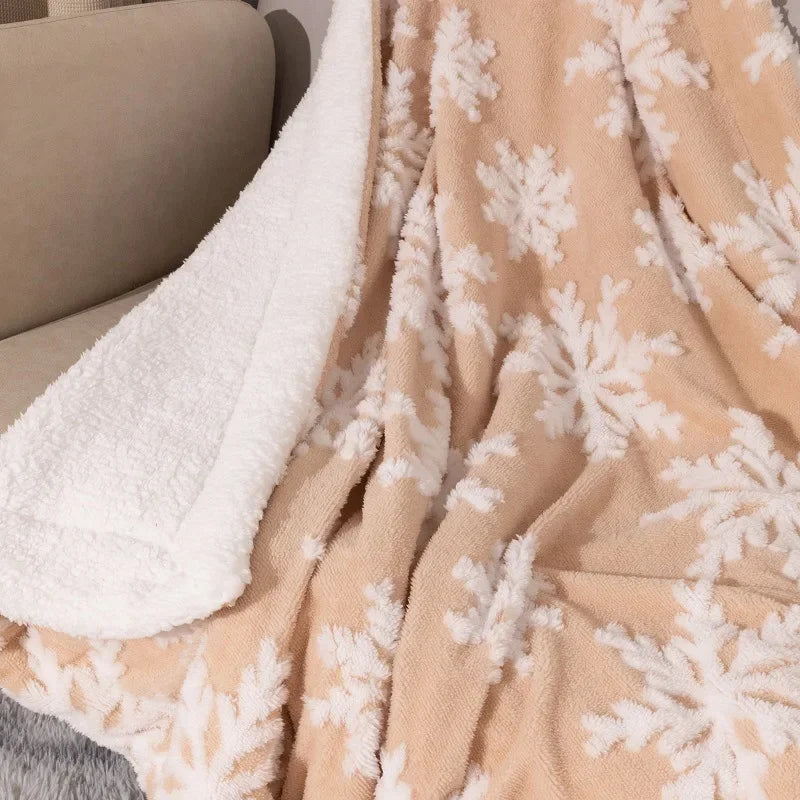 Cozy Holiday Knit Blanket for Home Decor