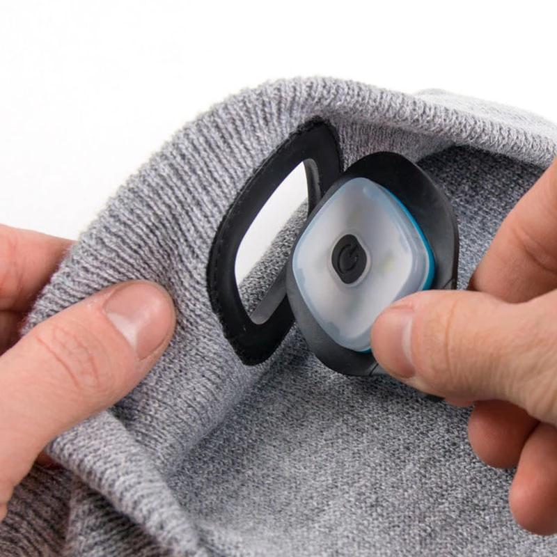 Detachable LED Light Beanie Cap