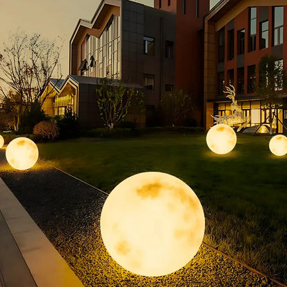 Solar Powered Outdoor Moon Lamp