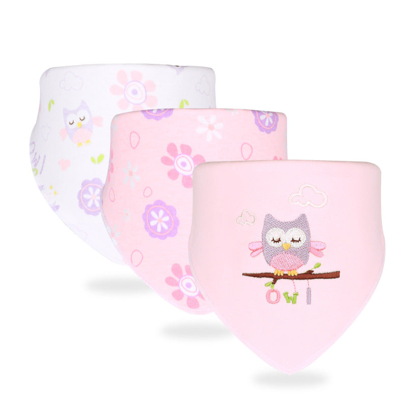 Adorable Baby Bib Set - Gentle Cotton Triangle Scarves