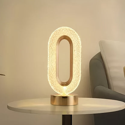 Sophisticated Crystal Oval Desk Lamp