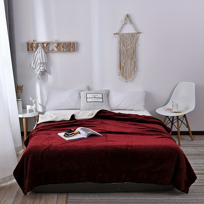 Plush Double Sided Fuzzy Blanket for Cozy Warmth