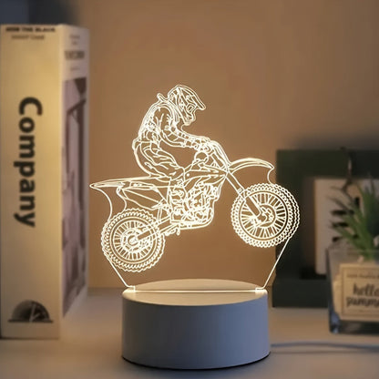Cool Motocross 3D LED Night Light