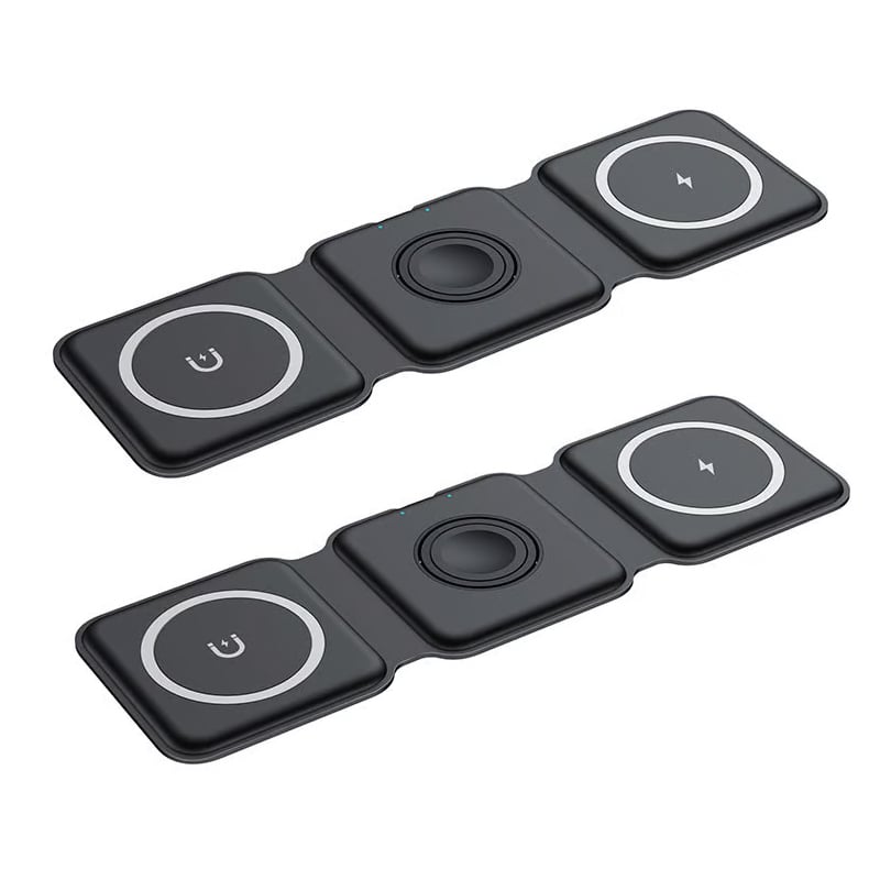 Compact 3 in 1 Portable Wireless Charging Pad