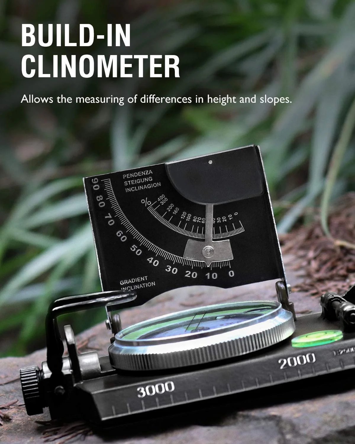 Tactical Compass Waterproof Aluminum Outdoor Navigation Tool