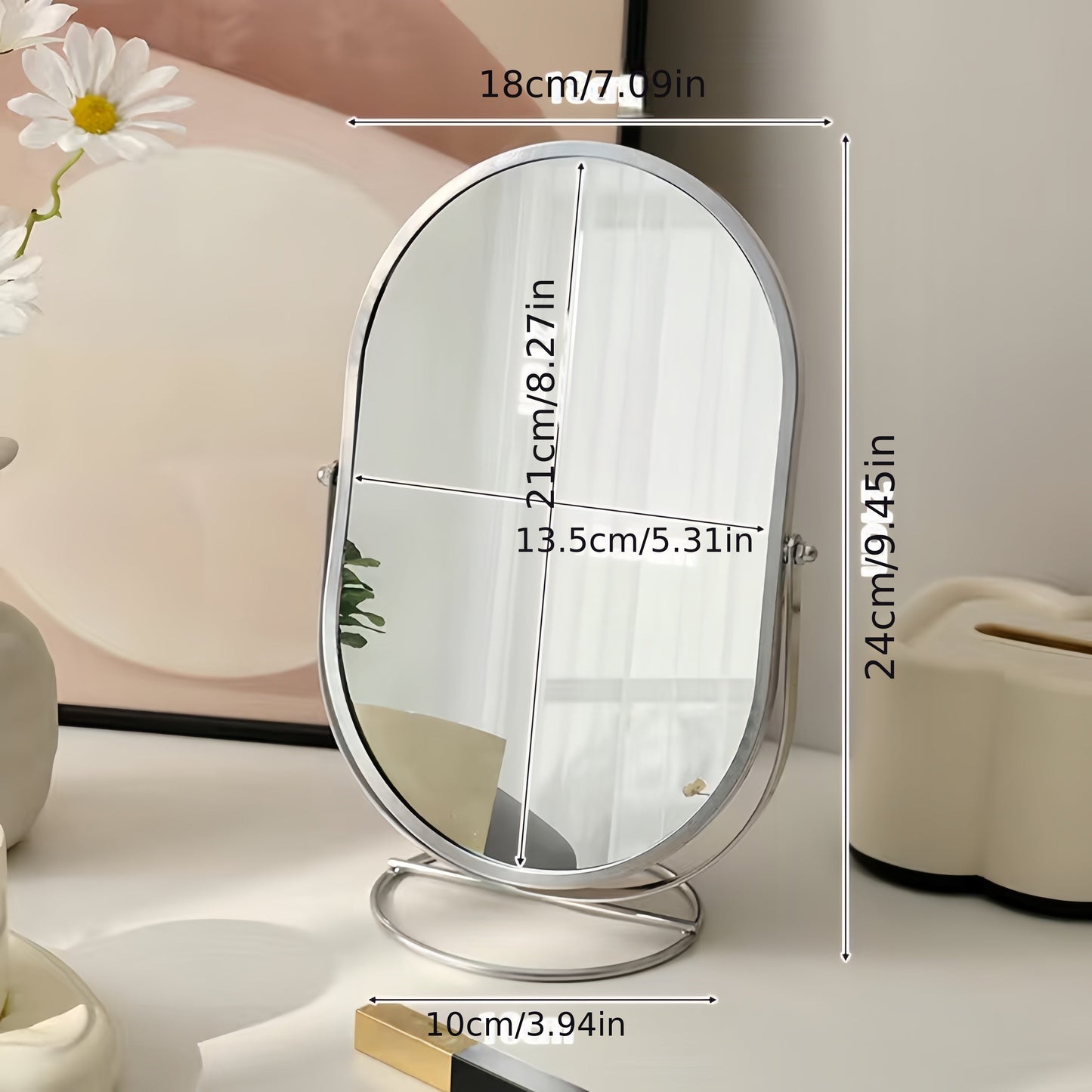 Rotating Beauty Mirror for Flawless Views