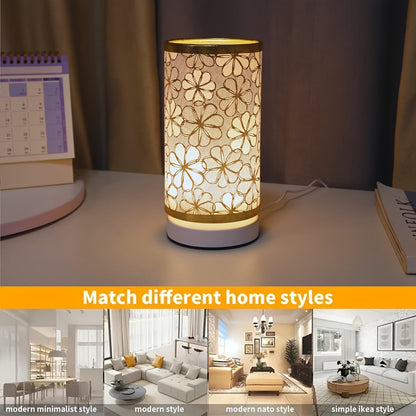 Bright USB Desk Lamp in Silver Cylinder Base