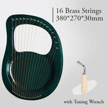 Classic Mahogany Lyre Harp with Brass Strings for All Ages