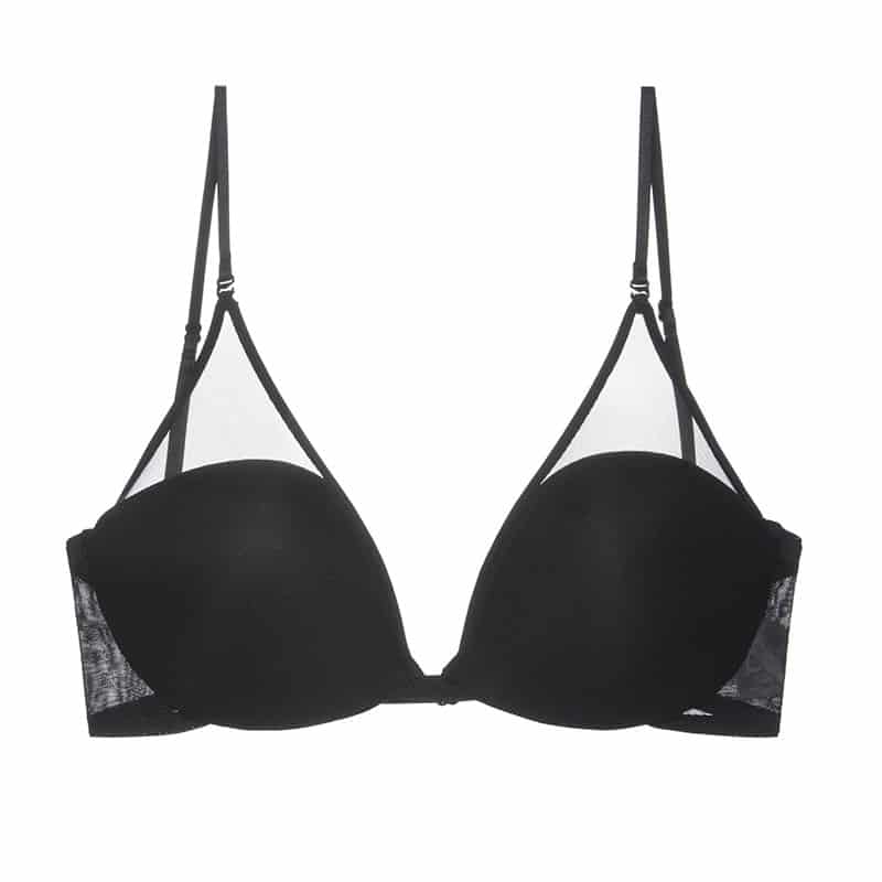 Comfortable Seamless Backless Bra with Sheer Lace