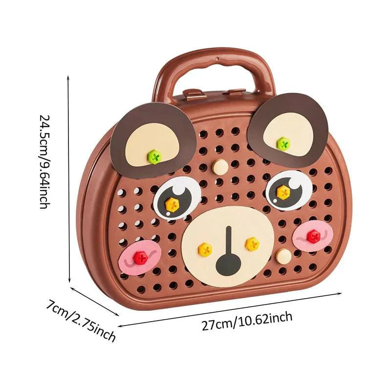 Kids Wooden Toy Toolbox Set