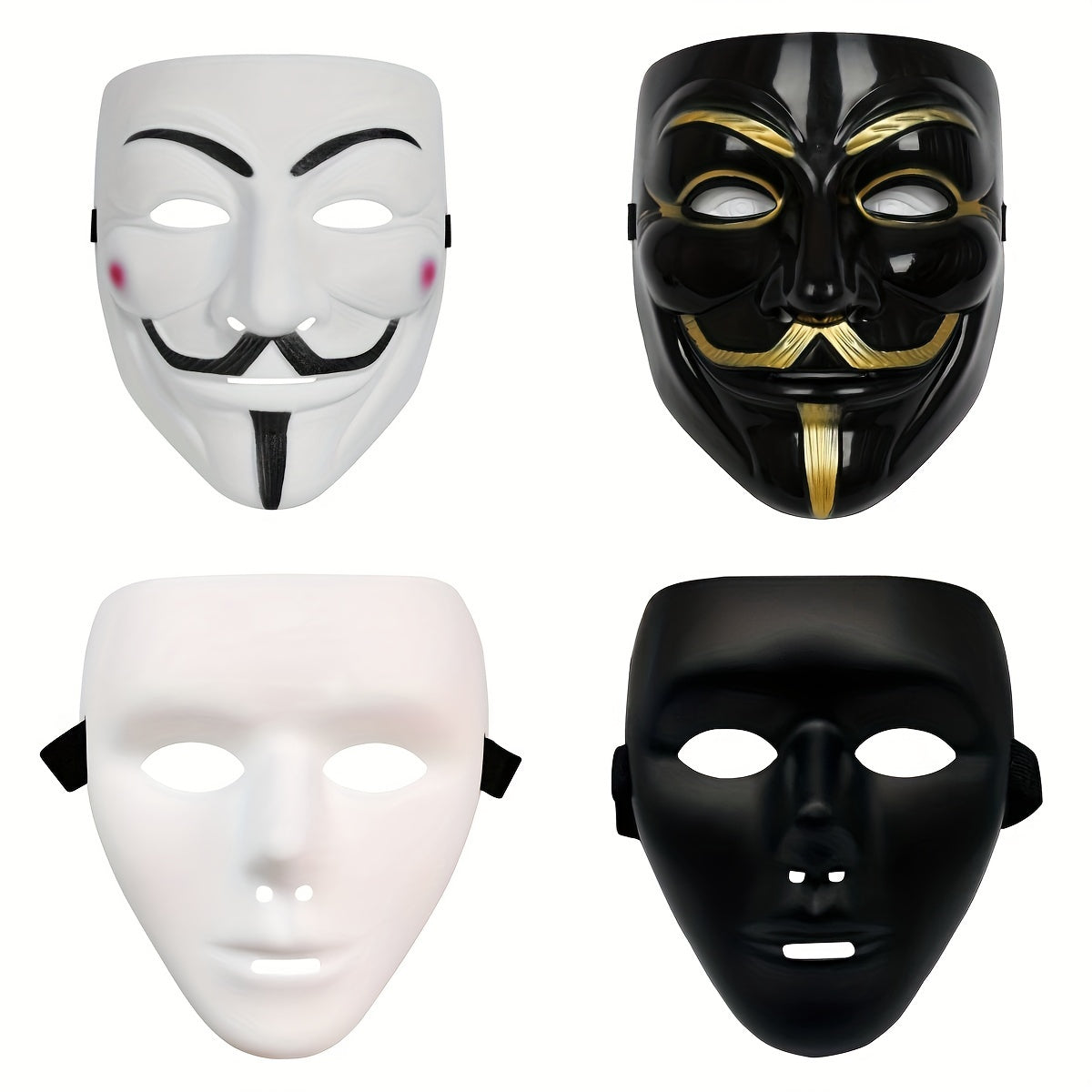 Scary Anonymous Men's Full Face Halloween Mask