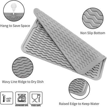 Premium Silicone Kitchen Mat, Heat Resistant and Non Slip