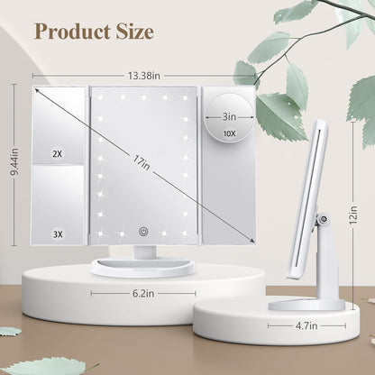 Portable LED Folding Vanity Mirror