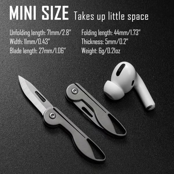 Compact Lightweight Metal Folding Pocket Knife