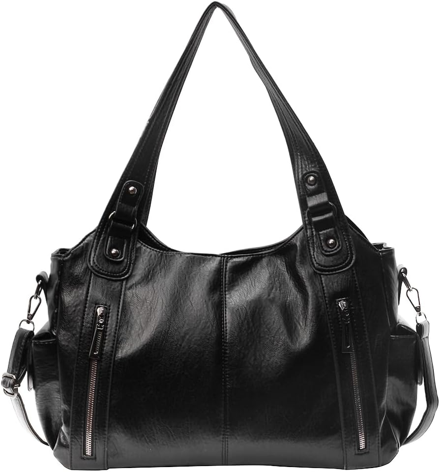 Stylish Faux Leather Tote Handbag - Befez