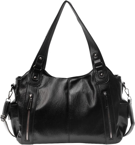 Stylish Faux Leather Tote Handbag - Befez