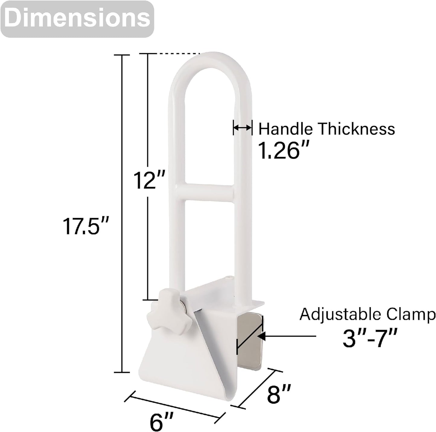 Safe Bathroom Support Handle Bar