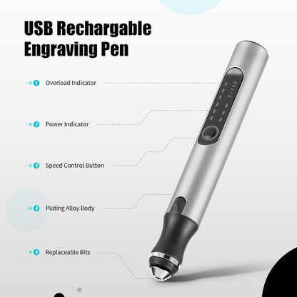 Portable Engraving Tool for Metal, Wood, and Plastic