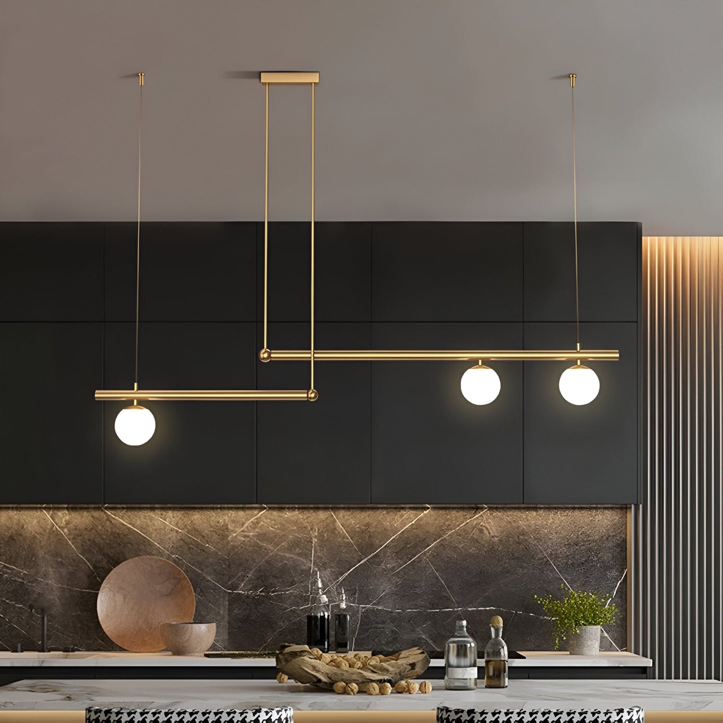 Modern Glass Linear Pendant Light