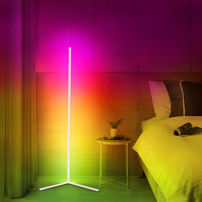 Slim Corner Floor Lamp LED Adjustable Modern Style