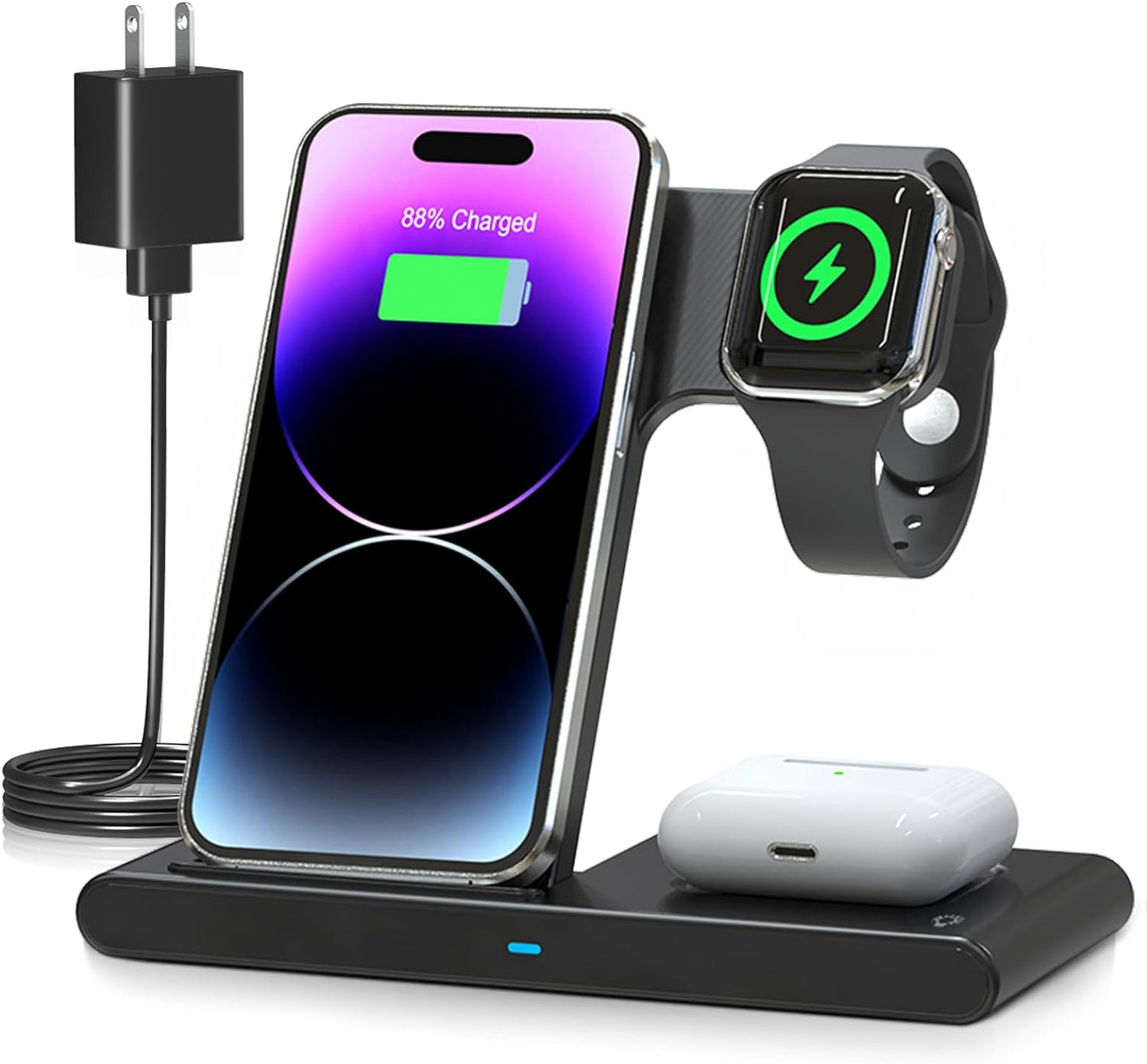 Compact 3-in-1 Fast Charging Station for iPhone Watch AirPods - Befez