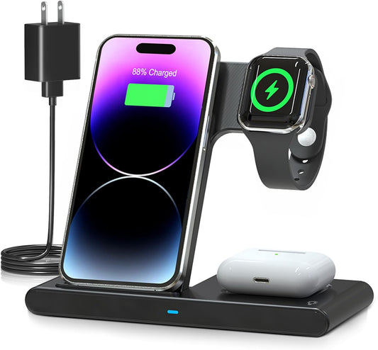Compact 3-in-1 Fast Charging Station for iPhone Watch AirPods - Befez