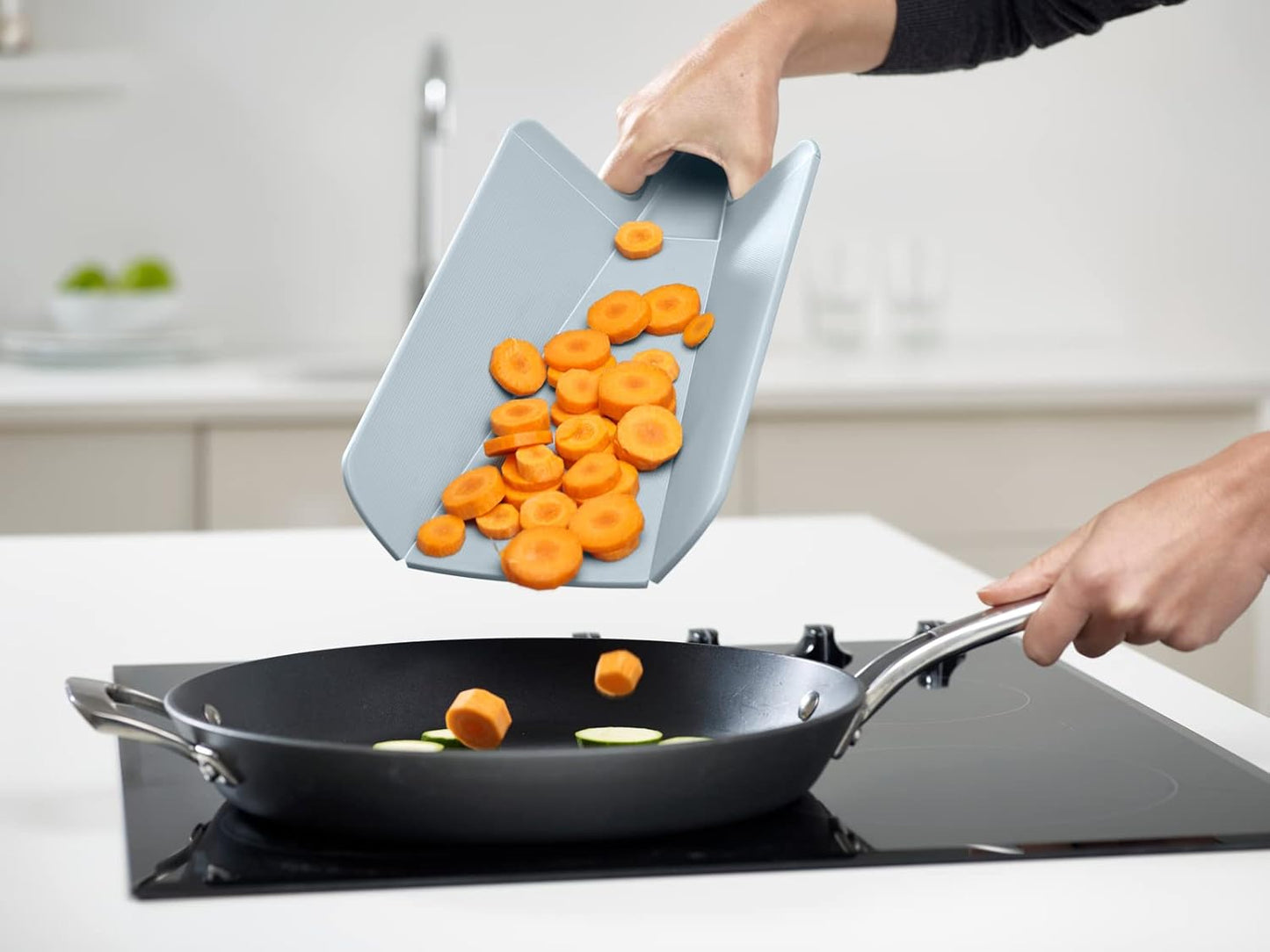 Compact Folding Chopping Board with Easy Cut Surface