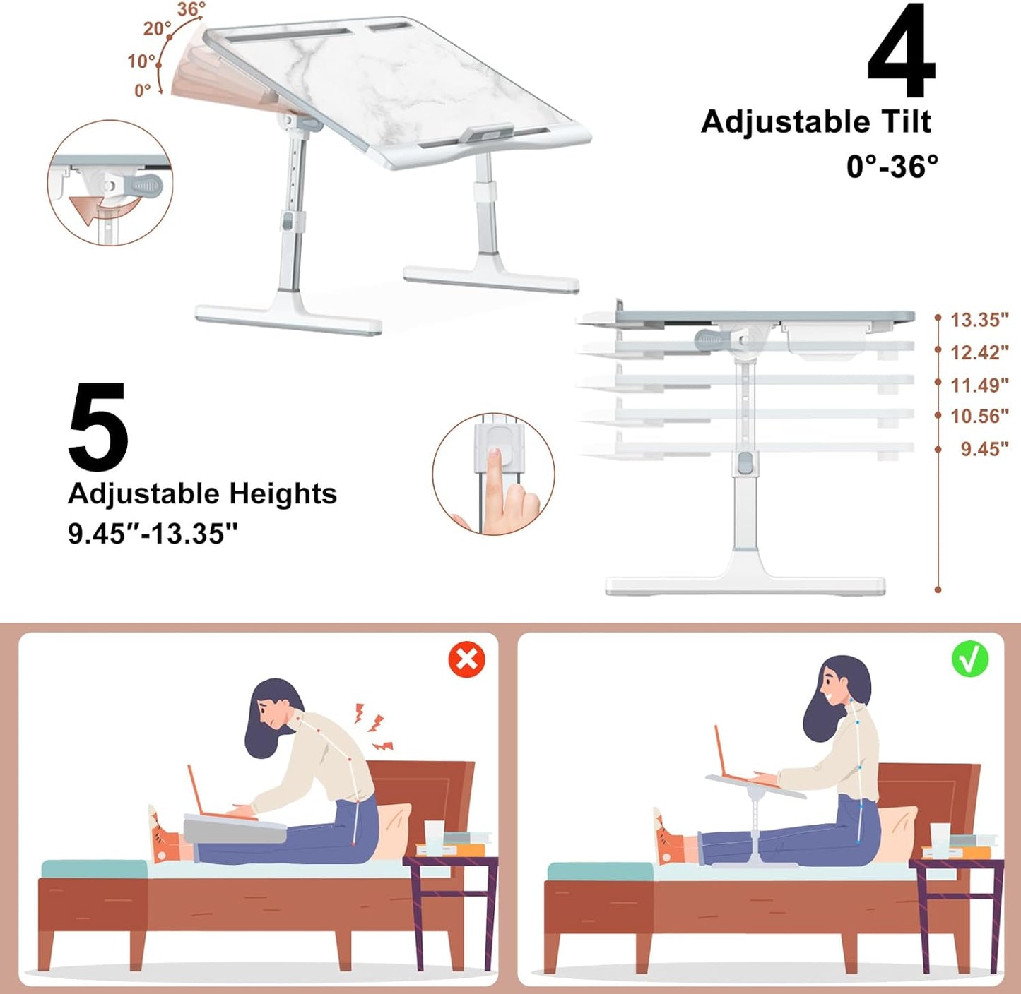 Portable Bed Laptop Desk Stand
