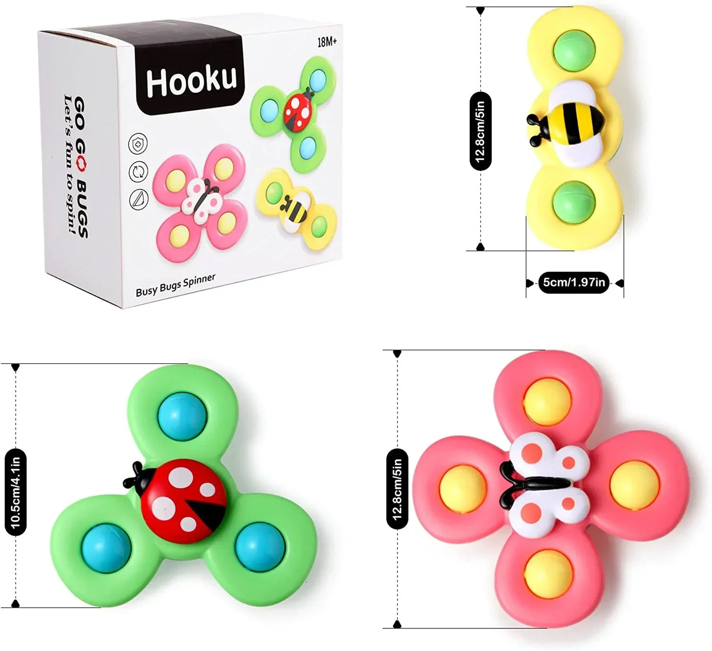 Colorful Kids Bath Spinner Toy