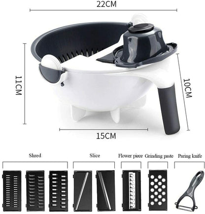 Easy 9-in-1 Kitchen Food Chopper and Slicer