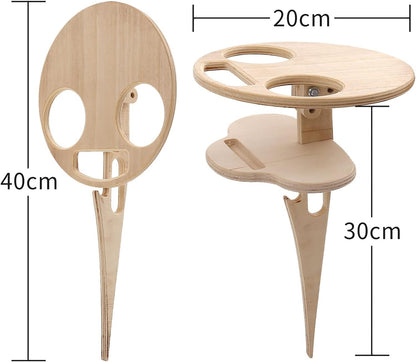 Compact Folding Wine Table Setter