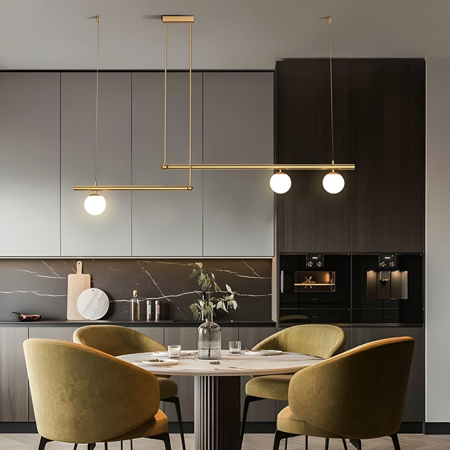 Modern Glass Linear Pendant Light
