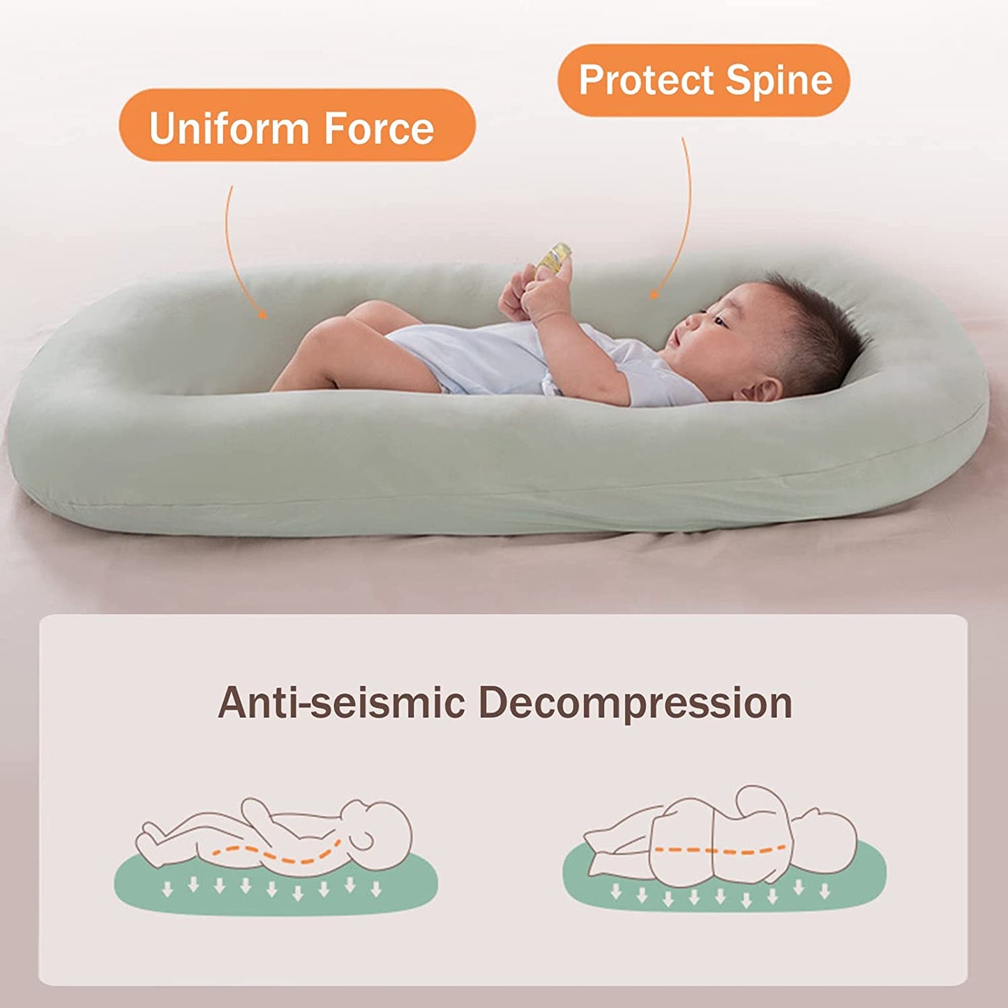 Soft Baby Bed Portable Sleeping Pad Washable Mattress