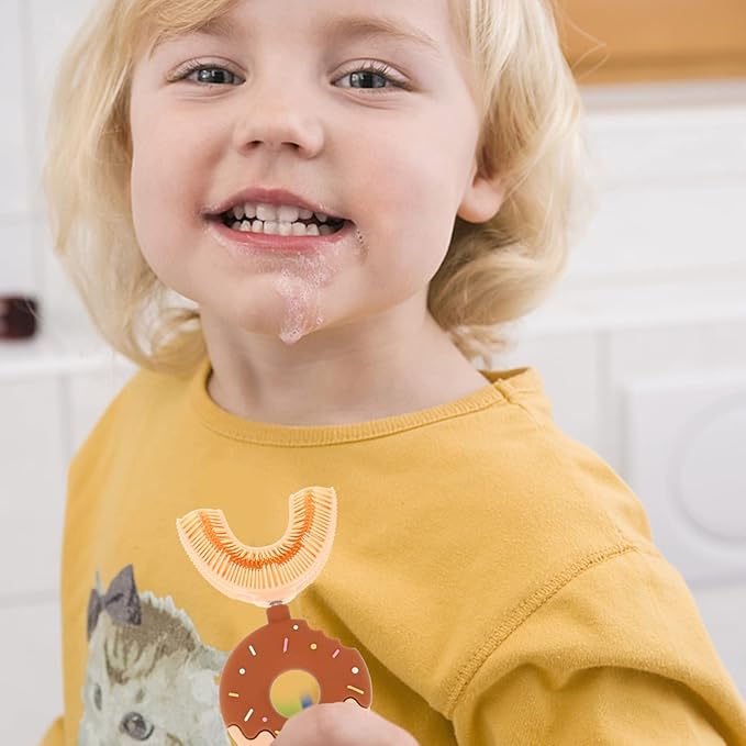 Soft Baby Toothbrush - Fun Silicone U-Shaped Brush