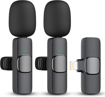 Compact Dual Wireless Mics for iPhone iPad - Befez