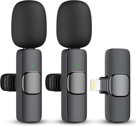 Compact Dual Wireless Mics for iPhone iPad - Befez