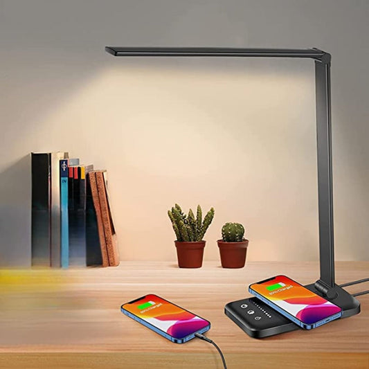 Compact LED Office Lamp with USB Port and 5 Bright Modes - Befez