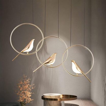 Colorful Bird Shaped LED Pendant Lamp