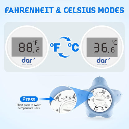 Accurate Baby Bath Digital Thermometer with Color Alert