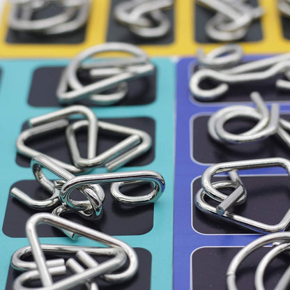 Silver Brain Teaser Ring Set