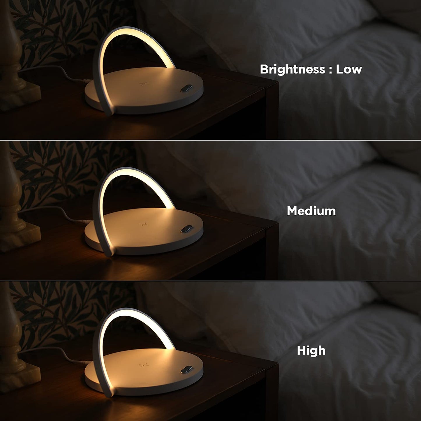 Compact LED Desk Lamp with Wireless Charger