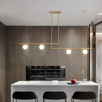 Modern Glass Linear Pendant Light
